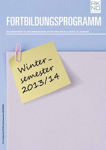 Fortbildungsprogramm WS 2013/14 (1 MB) - Ärztekammer ...