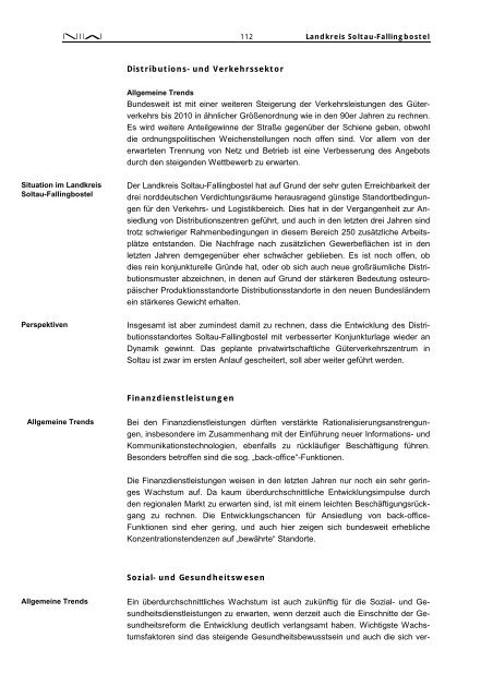 Stärken-Schwächen-Analyse für den Landkreis Soltau ... - NIW