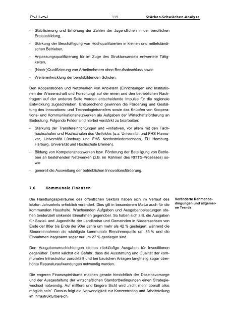 Stärken-Schwächen-Analyse für den Landkreis Soltau ... - NIW