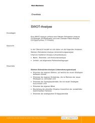 SWOT-Analyse - Jobagent.ch