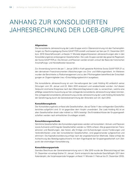 Geschäftsbericht 2011 - bei Loeb