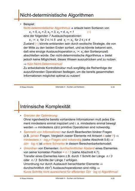 Überblick 5.1 Sequentielles Suchen