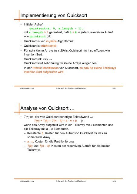 Überblick 5.1 Sequentielles Suchen