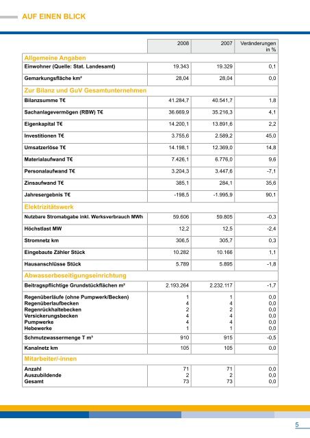 Geschäftsbericht 2008 - Stadtwerke Schifferstadt