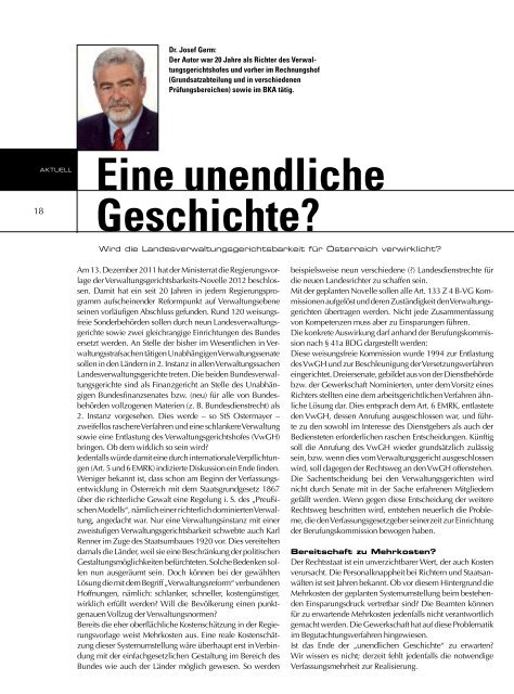 Ausgabe 1/2012 - Gewerkschaft Öffentlicher Dienst