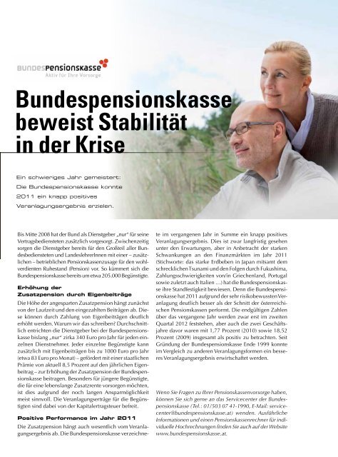 Ausgabe 1/2012 - Gewerkschaft Öffentlicher Dienst