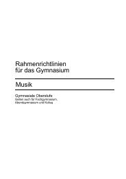 Rahmenrichtlinien für das Gymnasium Musik