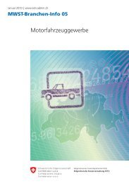 MWST-Branchen-Info 05 Motorfahrzeuggewerbe - Eidgenössische ...