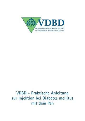 VDBD - Praktische Anleitung zur Injektion bei Diabetes mellitus mit ...