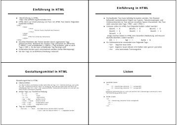 HTML PHP Anbindung an die Oracle Datenbank - Datenbanken