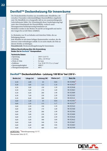 Devifoil™ Deckenheizfolien - Danfoss.com