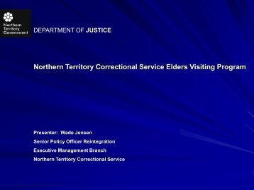 Northern Territory Correctional Service Elders Visiting Program