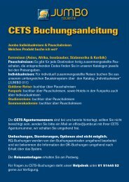 CETS Buchungsanleitung - Jumbo Touristik