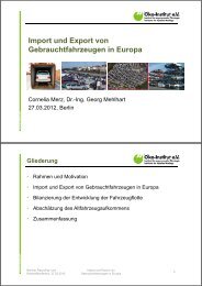 Import und Export von Gebrauchtfahrzeugen in ... - Öko-Institut eV