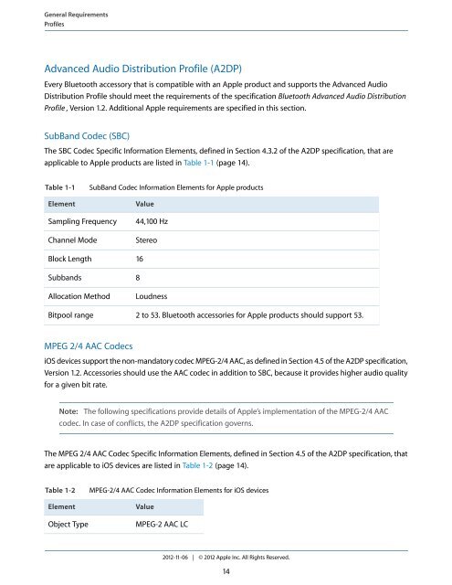 Bluetooth Accessory Design Guidelines for Apple ... - Apple Developer