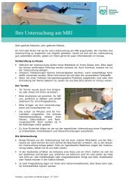 Ihre Untersuchung am MRI (PDF, 913 KB)