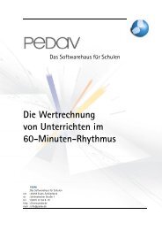 Die Wertrechnung von Unterrichten im 60-Minuten-Rhythmus - PEDAV