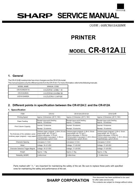 MODEL CR-812A SERVICE MANUAL - diagramas.diagram...