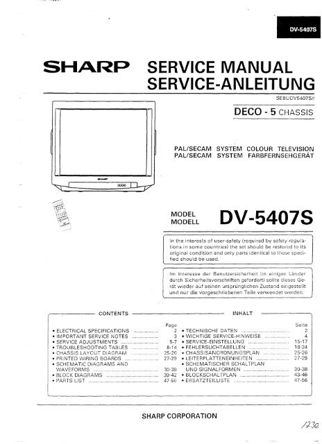 Sharp Service Map sharp service manual service-anleitung - diagramas.diagram...