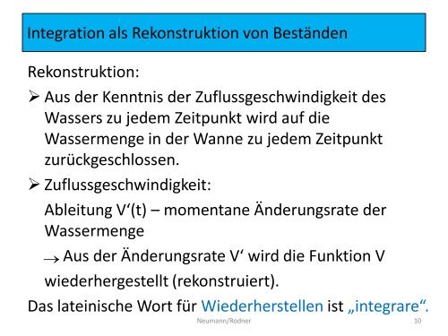 Beispiele, die zur Integralrechnung führen - Mathematik und ihre ...