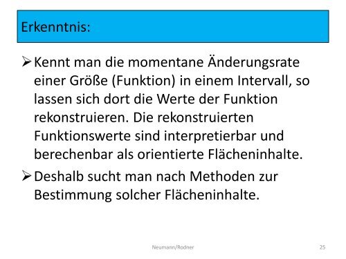 Beispiele, die zur Integralrechnung führen - Mathematik und ihre ...