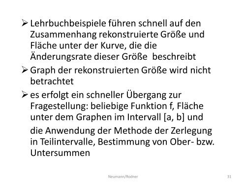 Beispiele, die zur Integralrechnung führen - Mathematik und ihre ...