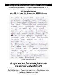 Aufgaben mit Technologieeinsatz im Mathematikunterricht