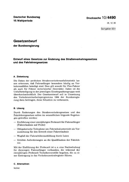 Gesetzentwurf - Deutscher Bundestag