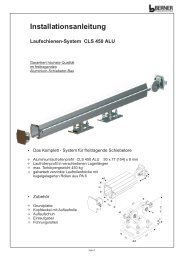 Installationsanleitung Laufschienen-System ... - bei Berner Torantriebe