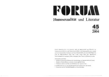 Homosexua ität und Literatur - Dirck Linck