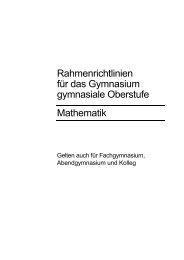 Rahmenrichtlinien für das Gymnasium gymnasiale Oberstufe ...