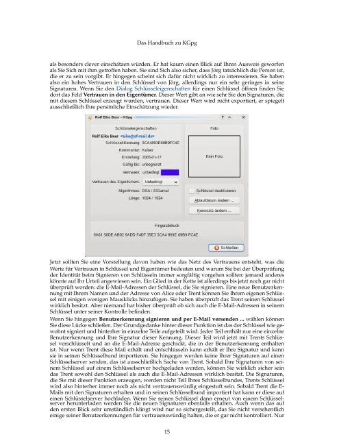 Das Handbuch zu KGpg - KDE Documentation