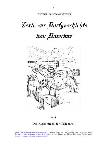 1928-Das Aufkommen der Hellebarde - Burgenverein Untervaz