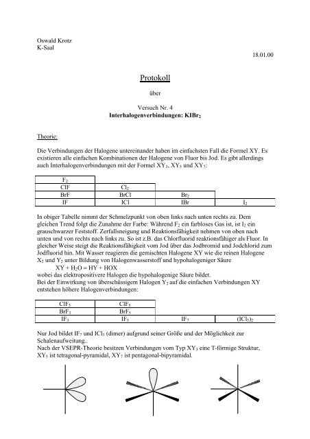 Protokoll - Chemiestudent.de