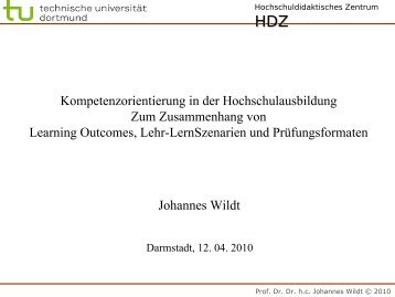 Kompetenzorientierung in der Hochschulbildung