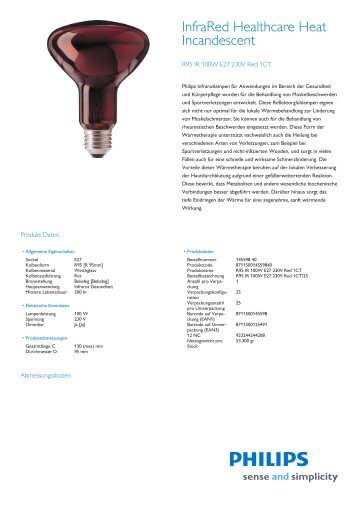 Product Leaflet: E27, R95 - Philips