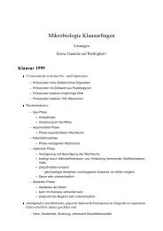 Mikrobiologie Klausurfragen