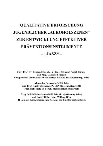 JASZ-Studie - Sucht- und Drogenkoordination Wien