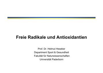 Freie Radikale und Antioxidantien - Department Sport & Gesundheit ...