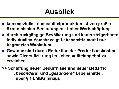 Funktionelle Lebensmittel - Universität Paderborn