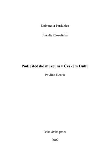 HoncuP_Podjestedske muzeum_FS_2009.pdf - Digitální knihovna ...