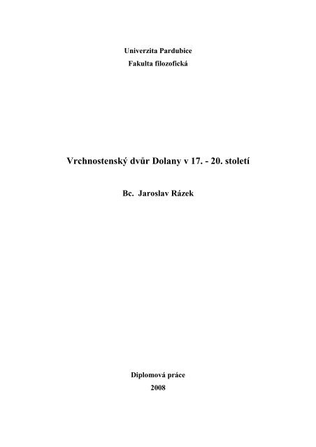 RazekJ_Vrchnostensky dvur_MM_2008.pdf - Univerzita Pardubice