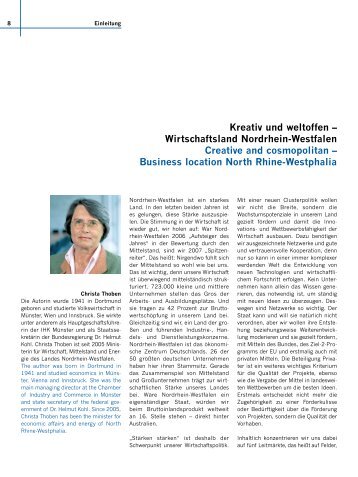 Kreativ und weltoffen – Wirtschaftsland Nordrhein-Westfalen ...