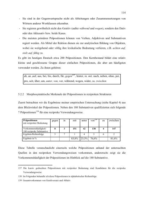 Untersuchung von reziproken Strukturen valenter Substantive in der