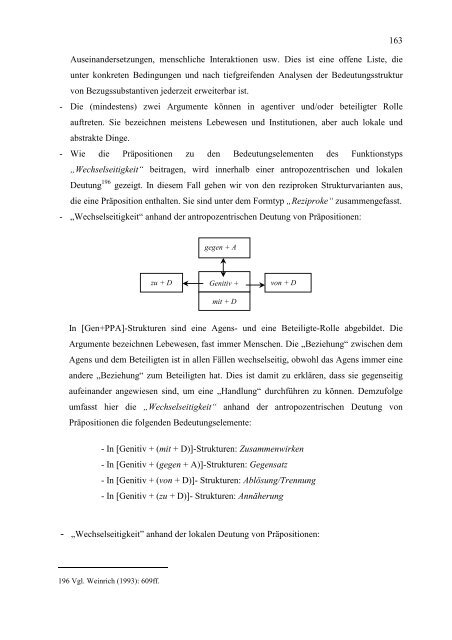 Untersuchung von reziproken Strukturen valenter Substantive in der