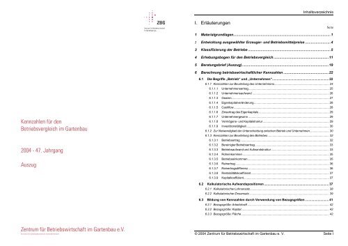 47. Jahrgang Auszug Zentrum für Betriebswirtschaft im Gartenbau eV