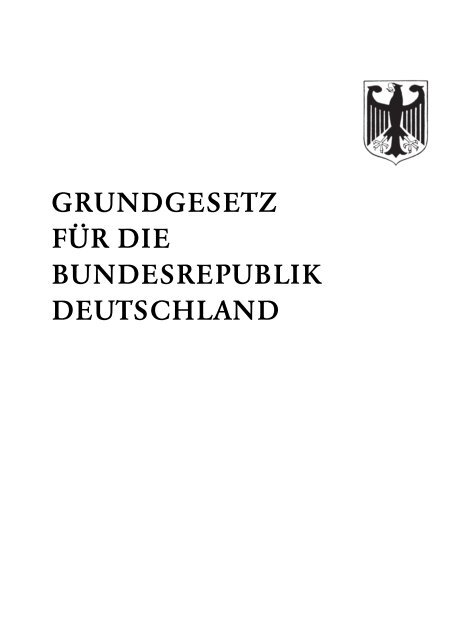 Grundgesetz Der Bundesrepublik Deutschland