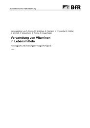 Verwendung von Vitaminen in Lebensmitteln (BfR ... - Home