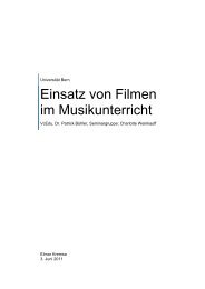 Einsatz von Filmen im Musikunterricht (pdf, 209KB) - Universität Bern