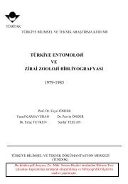 türkiye entomoloji ve zirai zooloji bibliyografyası 1979-1983